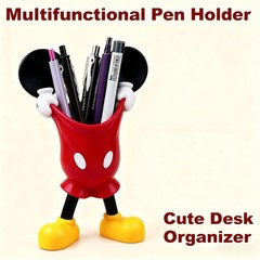 Disney Mickey Glove Pen Holder Anime Cartoon Pencil Stationery Desktop Decor