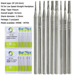 Wave Dental Carbide Burs 44.5mm 698 699 701 702L HP Long Straight Handpiece Bur