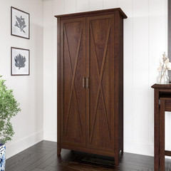 Bush Key West Tall Storage Cabinet in Bing Cherry – Stylish & Functional