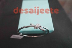 New.Tliffany&Co.Knot Bangle 18K-White Gold Diamond