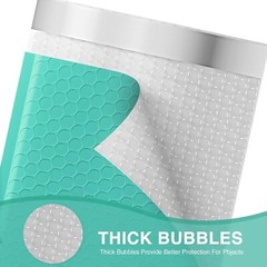 Poly Bubble Mailers 4×8″ 100pcs Small Padded Envelope Mailing Bags 4×7 Teal #000