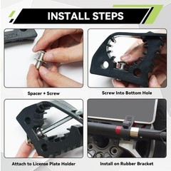 4pcs Shovel Mounts for Roof Rack Quick Release Rubber Clamp Holder Kits