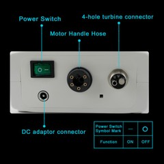 CICADA Dental LED Brushless Motor + 1:1/1:5/16:1 Contra Angle Handpiece 4 Hole
