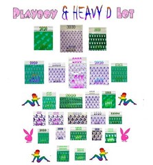 100 BUNNY & HEAVY D LOT APPLE MINI ZIP BAGGIES GREEN PURPLE MIX 2.5 MIL