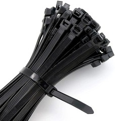 100 BLACK NYLON CABLE ZIP TIES Heavy Duty UV Resistant 4 6 8 10 12 15 18 24 & 36