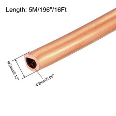 3mm OD 2mm ID Refrigeration Tubing for Freezer Flexible HVAC Copper tubing 16FT