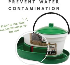 BPA-Free 3.5 Gallon Poultry Drinker with Easy-Fill Design and Handle