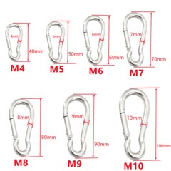 Small & Large CARABINER CLIP – HARDWARE Stainless Steel – WILL NOT RUST OUTDOORS