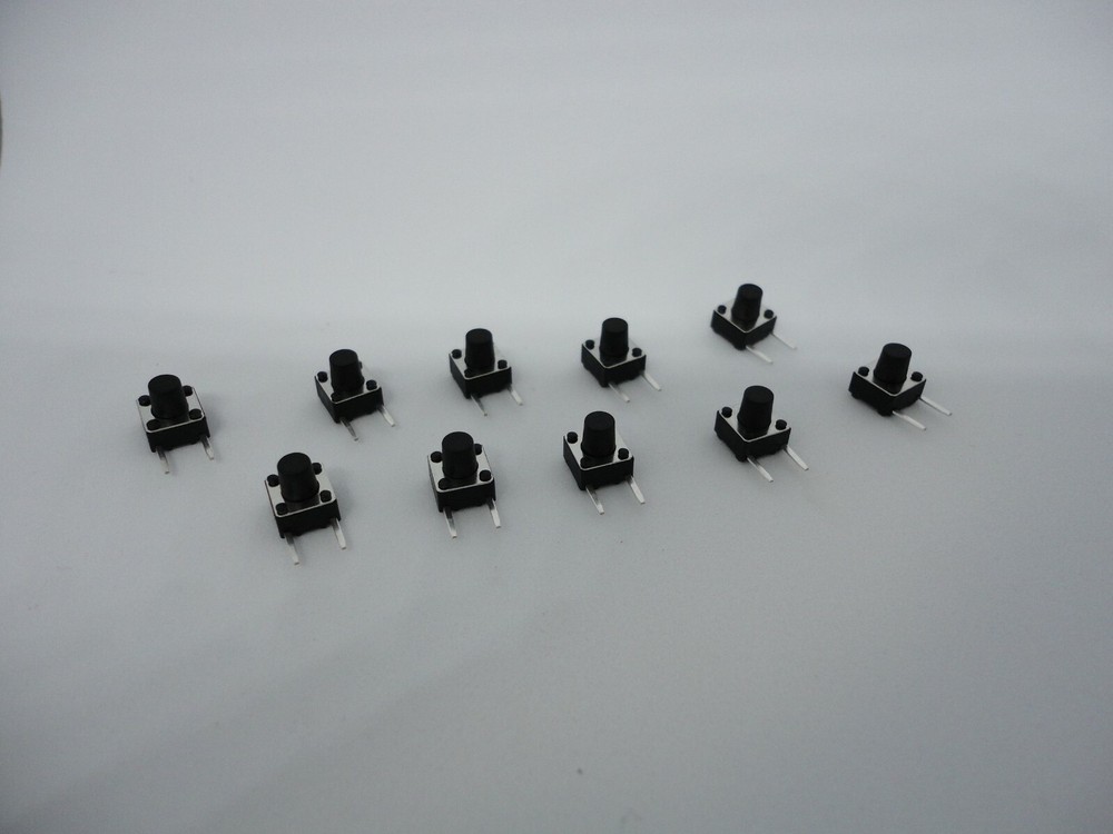 10 Pcs Pack Lot 6x6x7mm Momentary Push Micro Button Tactile Switch Side 2 Pins