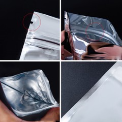 Foil Zip Lock Seal Bags Resealable Zipper Lock Pouches Food Grade Aluminium Foil