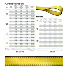 1″ x 3′ ft Web Lifting Sling Synthetic 2-ply Eye & Eye (Pack of 10) Bulk