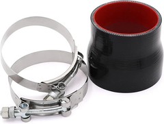 3Inch to 3-1/2Inch Inch Black Silicone Reducer Coupler 4 Layers of Polyester Rei