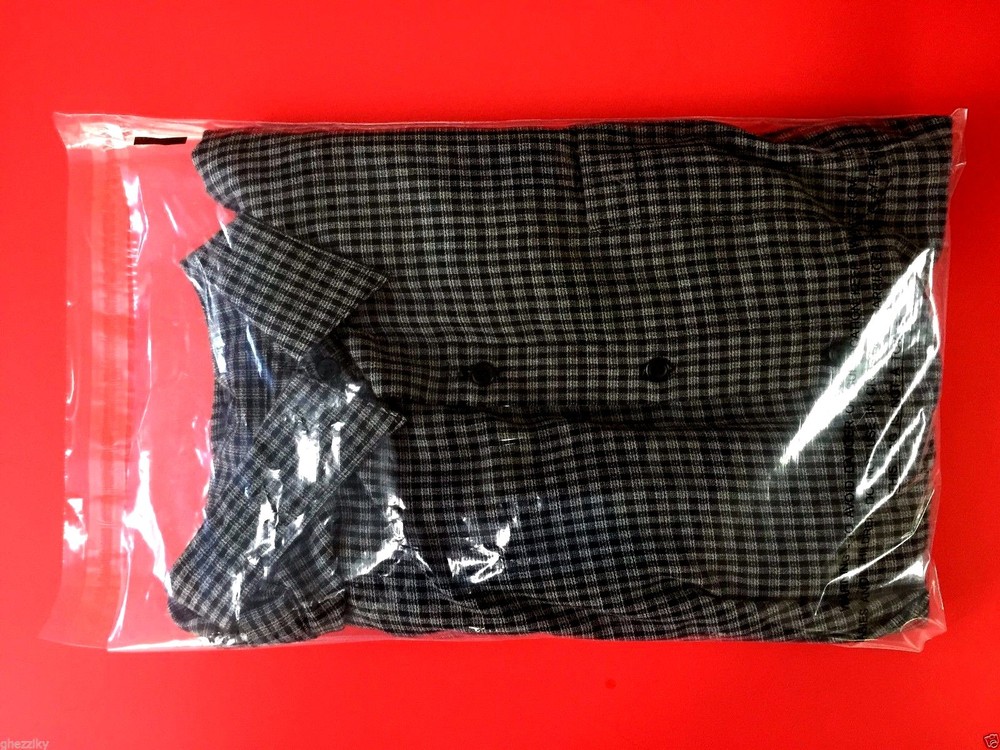 11 x 16″ Clear Poly Dress Shirt Self Adhesive Seal Plastic Bags 2″ Flap With S/W
