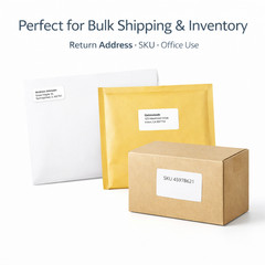 1/2″ x 1-3/4″ White Address Labels 80/Sheet Laser & Inkjet Compatible