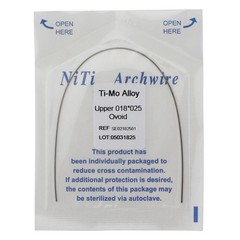 1-100Pcs Dental Orthodontic TMA Arch Wire Ti-Mo-Alloy Rectangular Ovoid/Natural