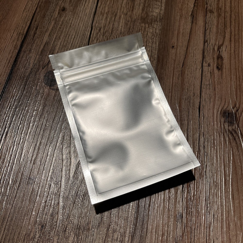 Translucent Silver Black Flat Metallic Foil Resealable Bags Pouch 3″x5″ Qty 270