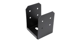 4PACK 8×8 Post Base Bracket for Pergola, Black Powder Coated Steel with Standoff