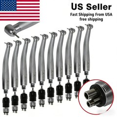 10 Pcs NSK Style Dental High Speed Turbine Handpiece+4 Hole Quick Coupling YBNK4