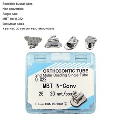 Dental Orthodontic Buccal Tubes 1st 2nd Molar Bondable Tube Roth MBT 022 Single
