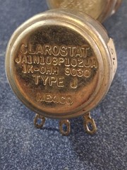 CLAROSTAT JA1N108P102UA POTENTIOMETER 1-TURN 1K OHMS TYPE J NNB