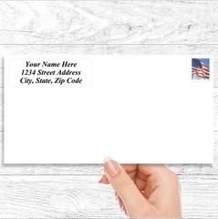 400 Personalized Return Address Labels Printed Text 1/2 x 1 3/4 Inch Plain Text