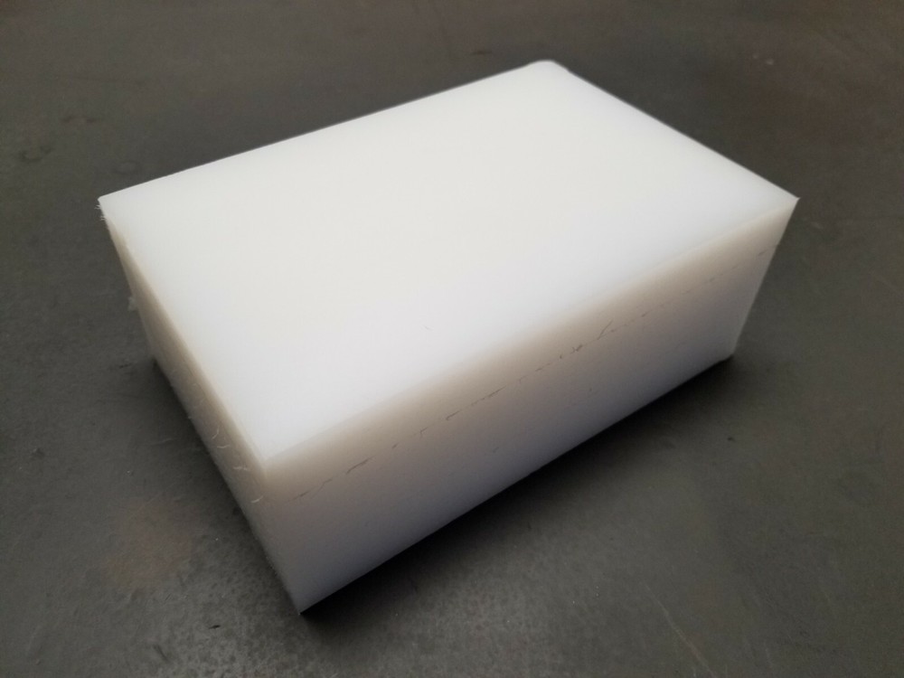 UHMW Polyethylene Plastic CNC Mill Stock 2-1/2” x 5” x 7” (oversized)