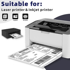 Shipping Labels 8.5×5.5 half sheet Self Adhesive 2 Per Sheet POLYSELLS