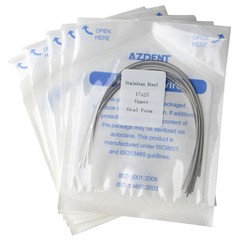 AZDENT Dental Orthodontic Arch Wires Ovoid/Nature tainles Steel Rectangular