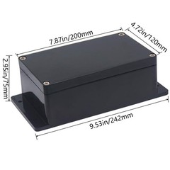 IP65 Waterproof Junction Box 7.87″x4.72″x2.95″ ABS Plastic Project Enclosure