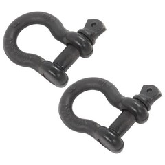 2 Pcs 3/4″ Bow-Shaped D Ring Shackles with Clevis Screw Pin 4.75 Ton Capacity