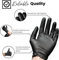 Schneider Black Industrial Disposable Nitrile Gloves 5 Mil Latex & Powder Free