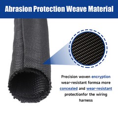 Braided Split-Sleeve Wire Loom for High-Temperature Automotive Harness Wrapping