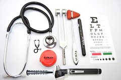 TAXXAN OTOSCOPE, STETHOSCOPE, TAYLOR HAMMER, TUNING FORK, PENLIGHT, EYE CHART
