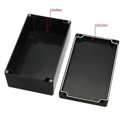 Black ABS Plastic Electrical Power Junction Project Box 7.87×4.72×2.95 Inch