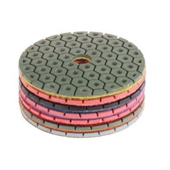 7″ Diamond Polishing Pad 73 (Grit 50 100 200 400 800) Granite Concrete Ceramic