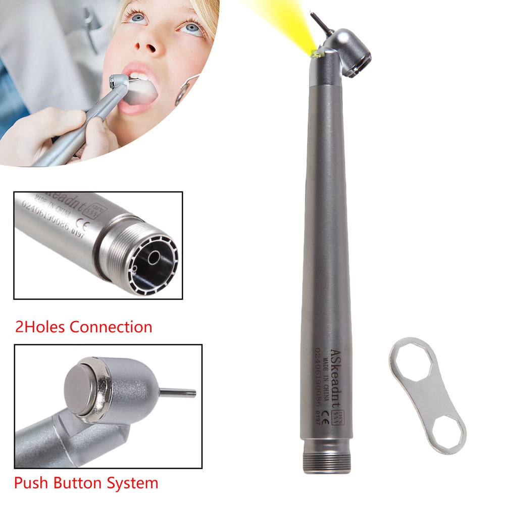 Dental 45 Degree Surgical High Speed Handpiece Led E-generator Push Button 4/2H