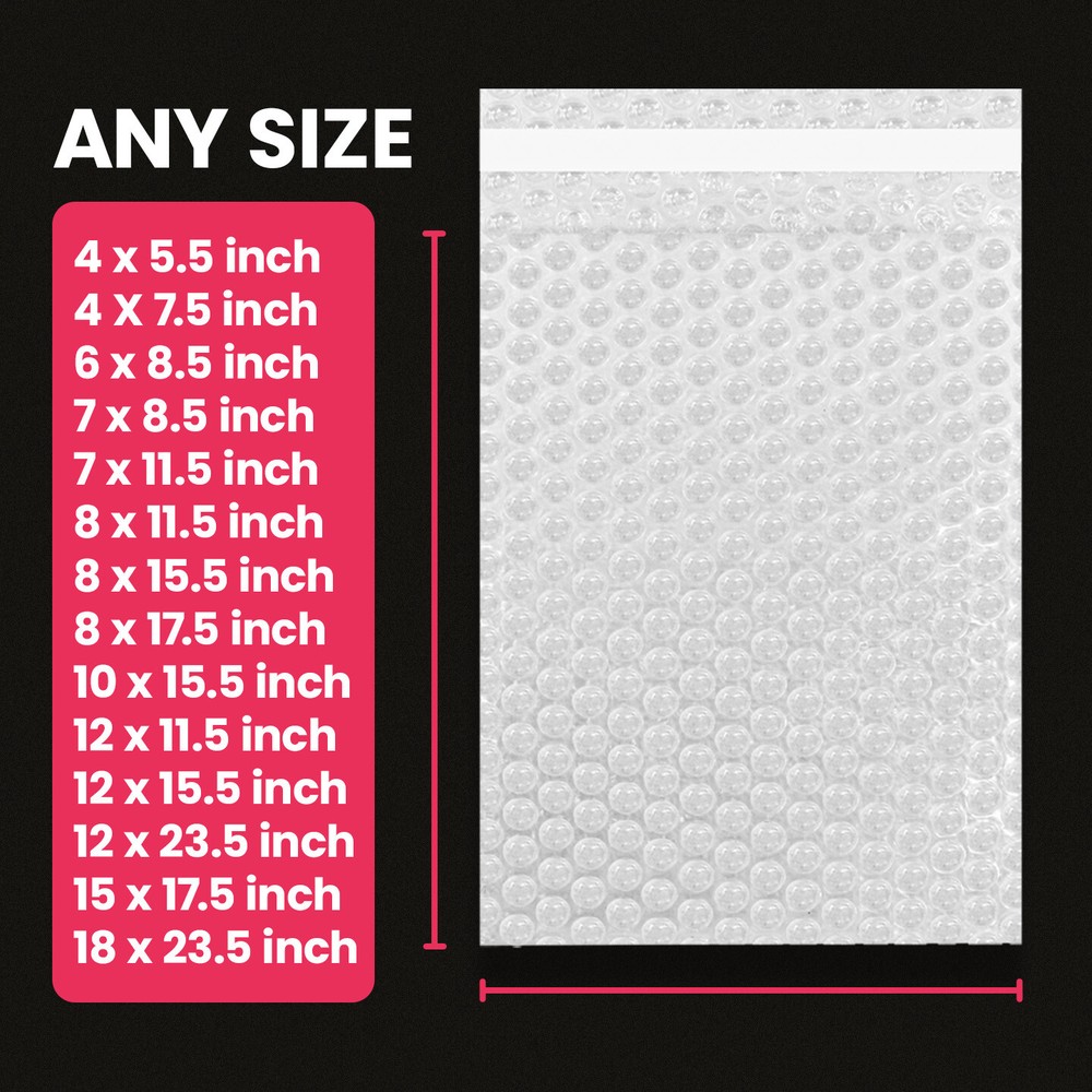 Bubble Out Bags Protective Wrap Bubble Pouches Padded Bags Self Seal Cushions