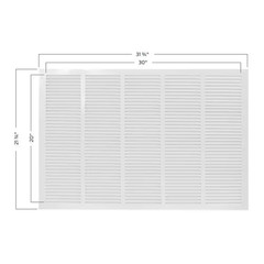30 In. X 20 In. Steel Return Air Grille