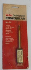 Vintage NOS Weller Solid State 7A Powerhead GT GT3 Solder gun Chisel Point 3/16
