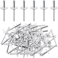 100-2000 PCS LARGE FLANGE ALUMINUM POP RIVETS 3/16″ X 3/4″ BIG HEAD STEEL