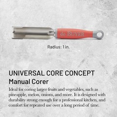 De Buyer Universal Core Concept Manual Corer Red – 1 – Serrated Stainless Steel