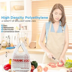 Heavy Duty Thank You Bags 11.5×6.5×22 Plastic T-Shirt Shopping Bags 1000 Pack