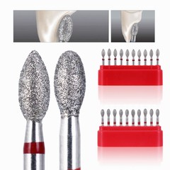 AZDENT Dental Diamond Burs Football/Fine #368-023F #379-023F Friction Grip