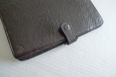 MULBERRY – A5 OSTRICH TEXTURED LEATHER PLANNER & PAPER SHEETS – MADE IN UK