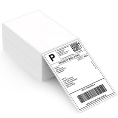 500 4×6 Fanfold Direct Thermal Shipping Labels Perforated for Zebra & Rollo