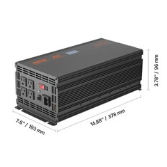 Sump Pump Battery Backup System 3000W LCD Auto Switches to Battery Inverter