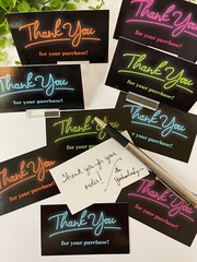 50x Business Cards, Thank You for Your Purchase 3.5×2″ Variety Pack