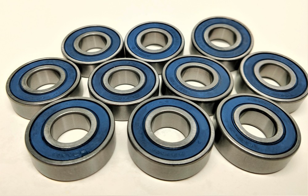 (10) 6203-2RS Premium Rubber Seal Ball Bearing C3 EMQ, 17x40x12, 6203 2RS 6203rs