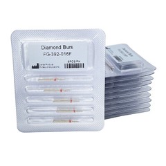 High Speed Diamond Dental Mosquito Interproximal Bur Fine 392-016F 10 Pcs FDA