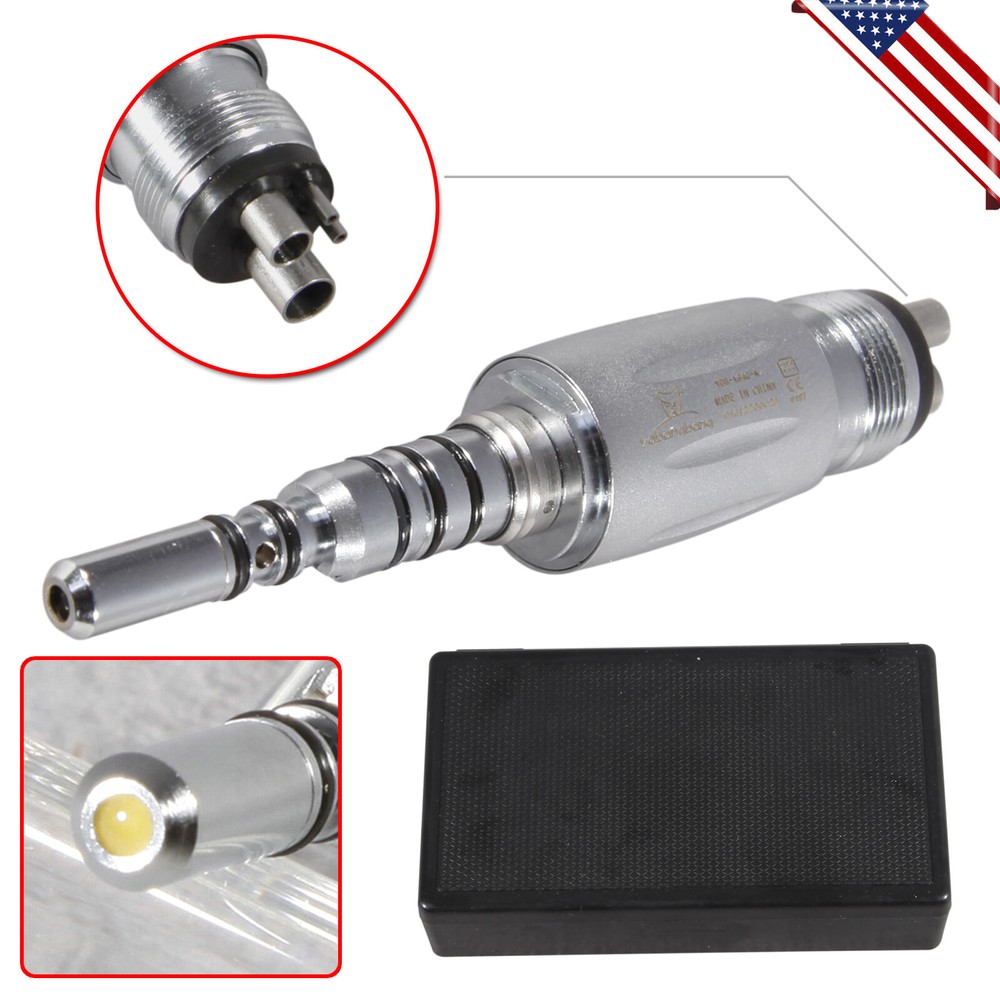 Dental Fiber Optic LED Handpiece High Speed/ LED Coupler 4/6Hole Swivel Fit KaVo